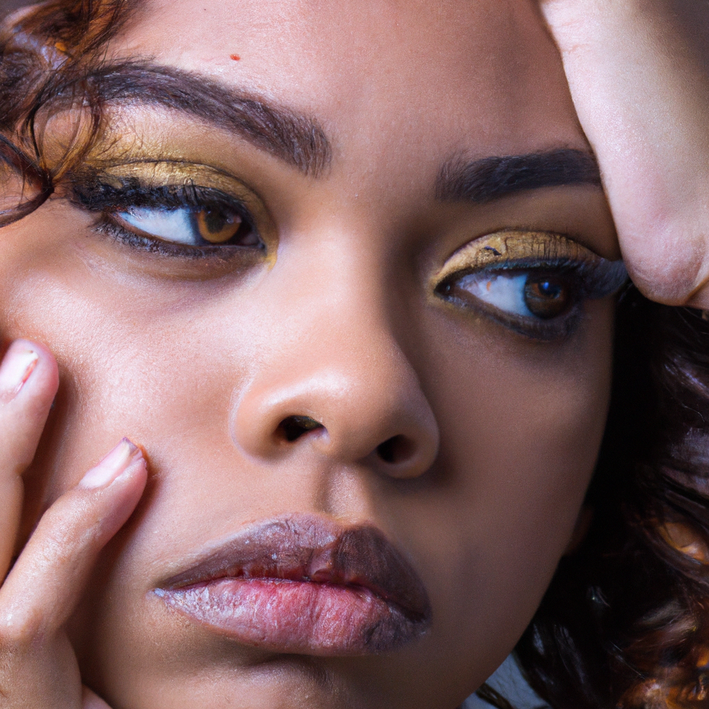 Antes del retoque, retrato de belleza con textura de piel natural