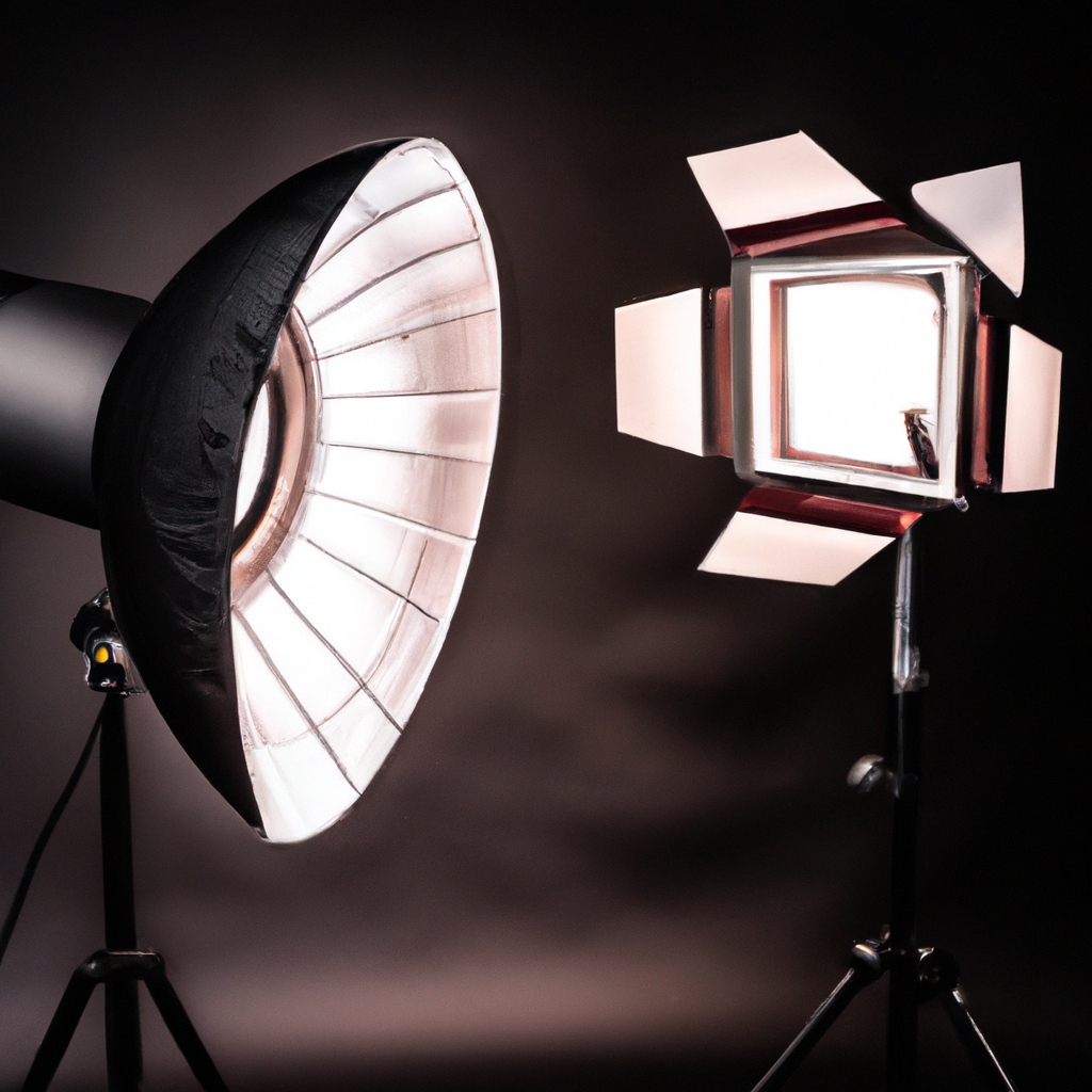 Estudio fotográfico profesional en Bogotá con softboxes, fondo sin costuras y cámara en trípode